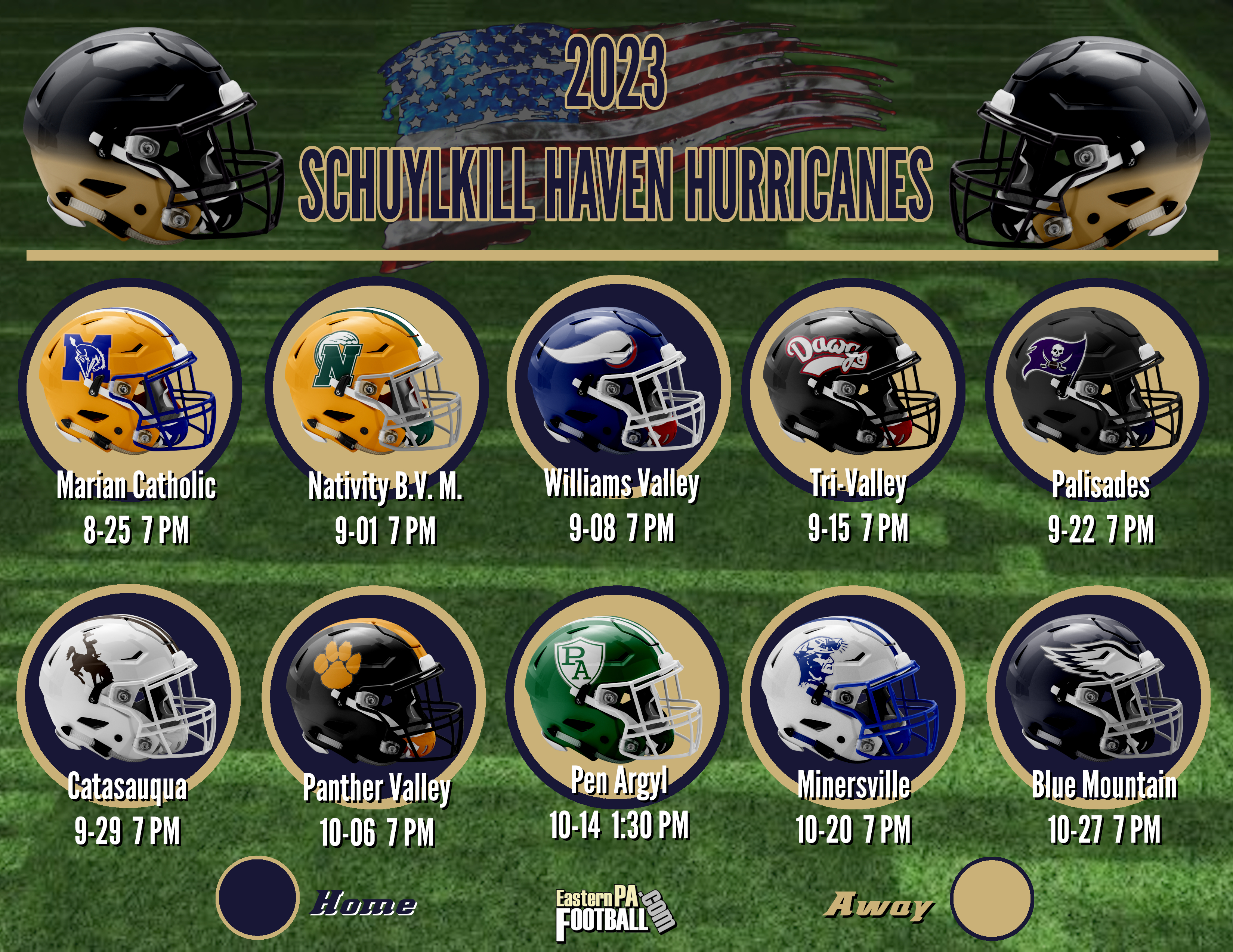2023 Schuylkill Haven Hurricanes - Varsity Football Schedule