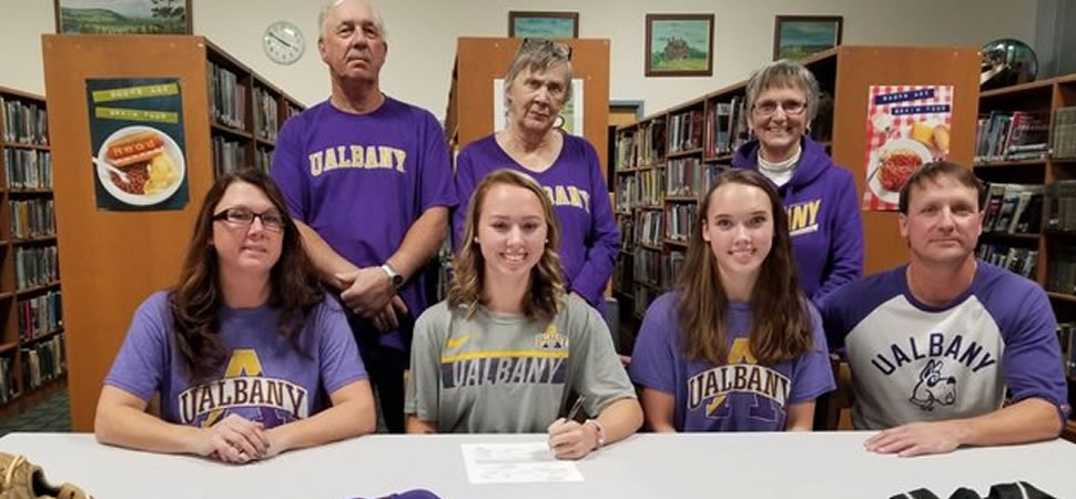 Adams signs to play Division I softball at Albany.