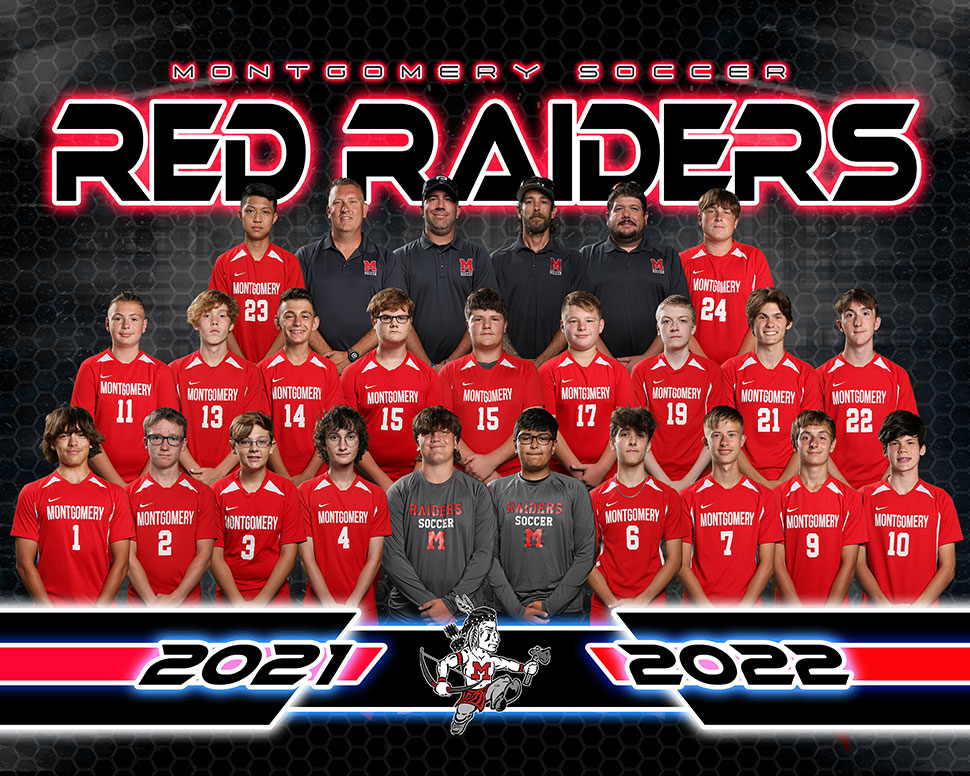 2021 Montgomery Red Raiders Varsity Boys Soccer Roster