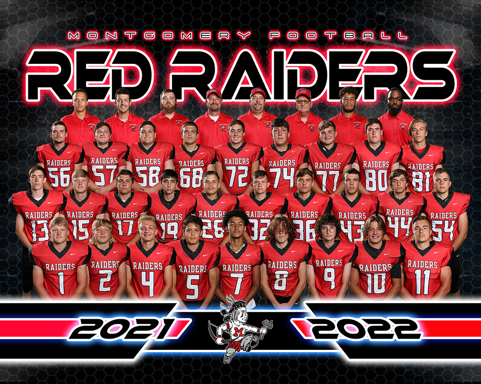 2021 Montgomery Red Raiders Varsity Football Roster
