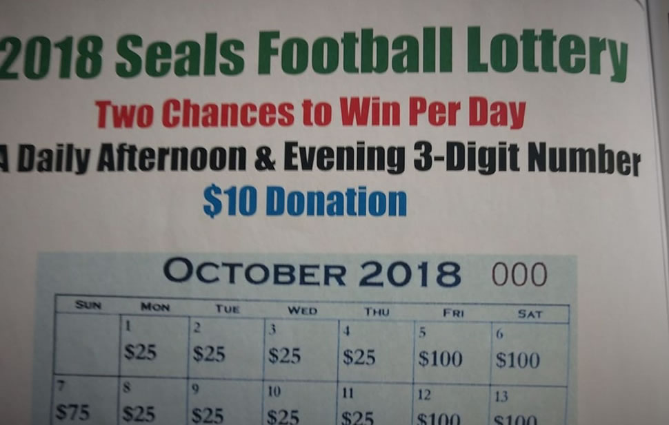 Seals Football Lottery Tickets Now Available