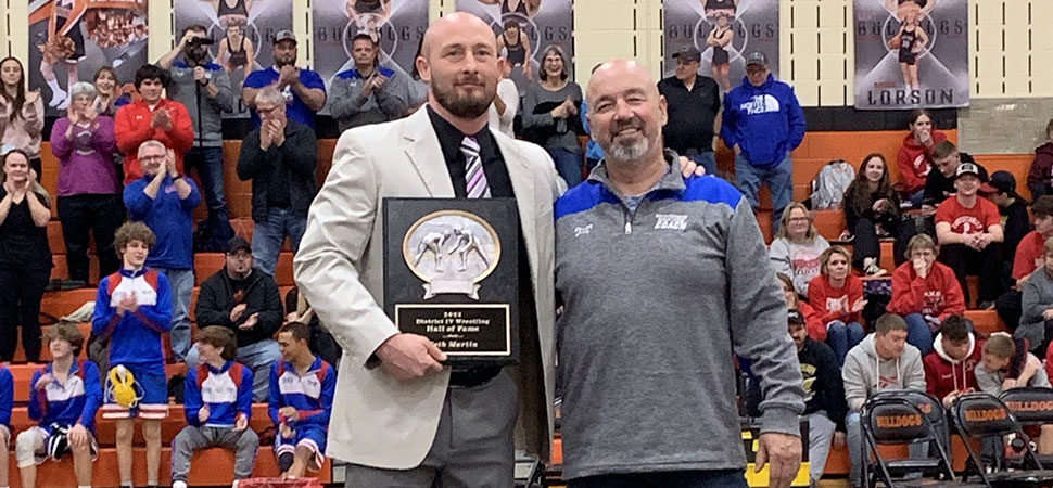 Martin Inducted Into District IV Wrestling Hall of Fame