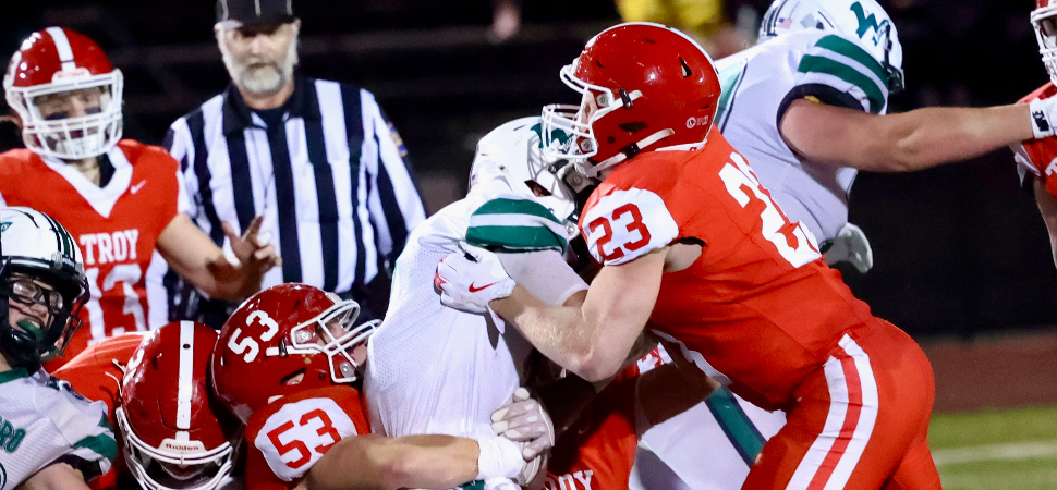 Trojans Shake Off Slow Start To Run All Over Wellsboro In District Football Opener