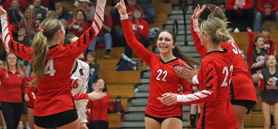 Troy Volleyball Avenges Earlier Loss To Wellsboro, Holds On For 3-2 Win