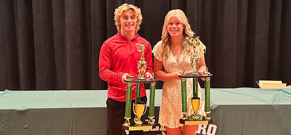 Adams, Abernathy Named Athletes of the Year.