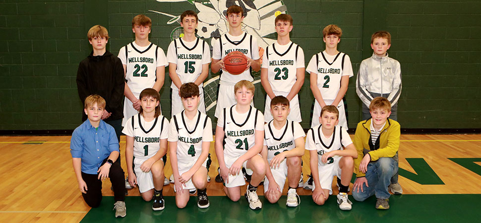 2023 Wellsboro Middle School Boys Basketball Team