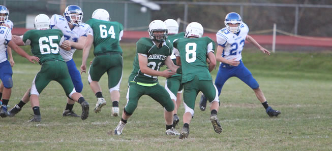 J.V. football holds on for win against Sayre.