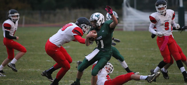 JV Football tops Bloom, 49-8