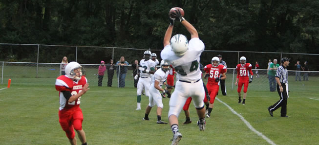 Hornet Football downs Bucktail, 71-6.