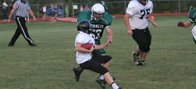 Middle School Football team ties Towanda, 6-6.