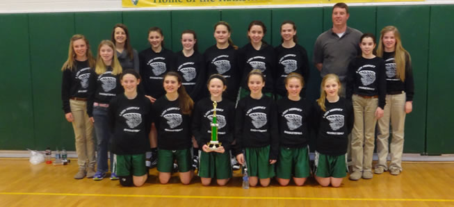 Middle School girls third at Wyalusing Tournament