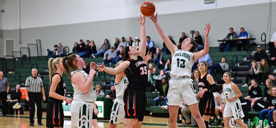 Lady Hornets fall to Towanda, 59-50.