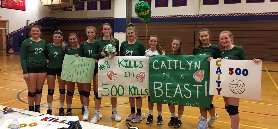 Callahan records 500th career kill as Lady Hornets sweep Sayre