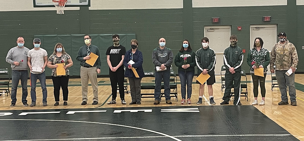 Hornet wrestlers fall to Jersey Shore on Senior Night