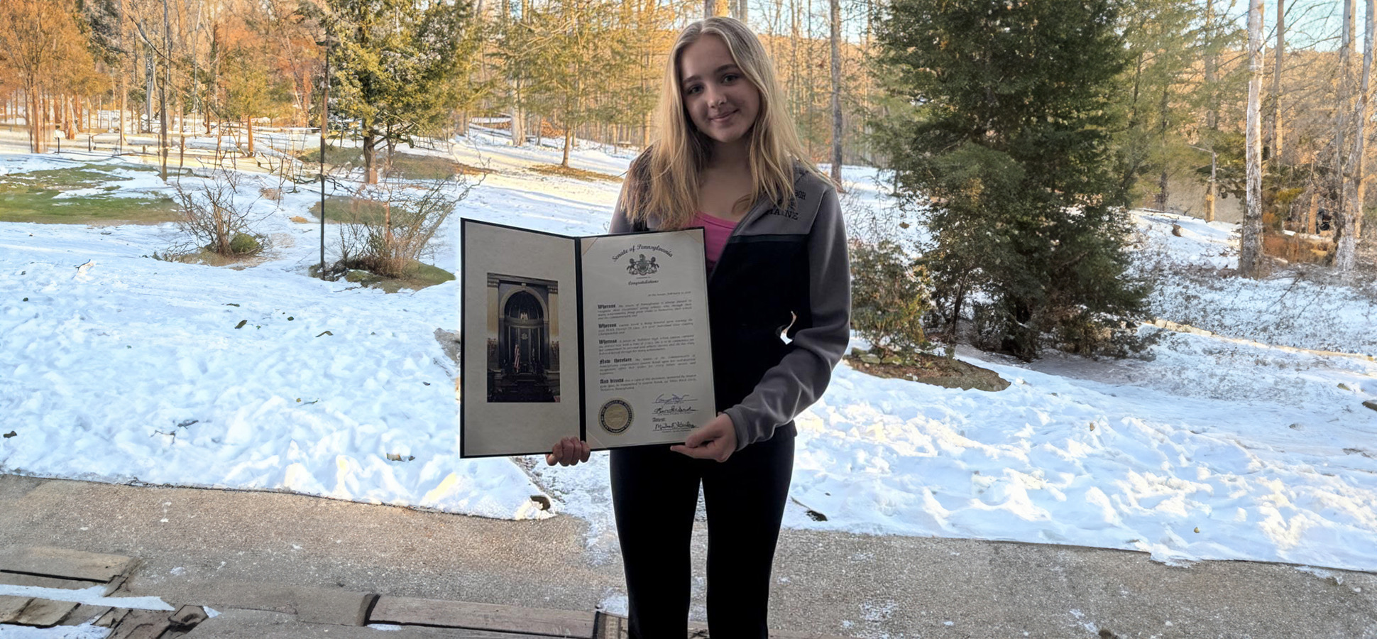 Kosek Receives Citation From Senator Yaw