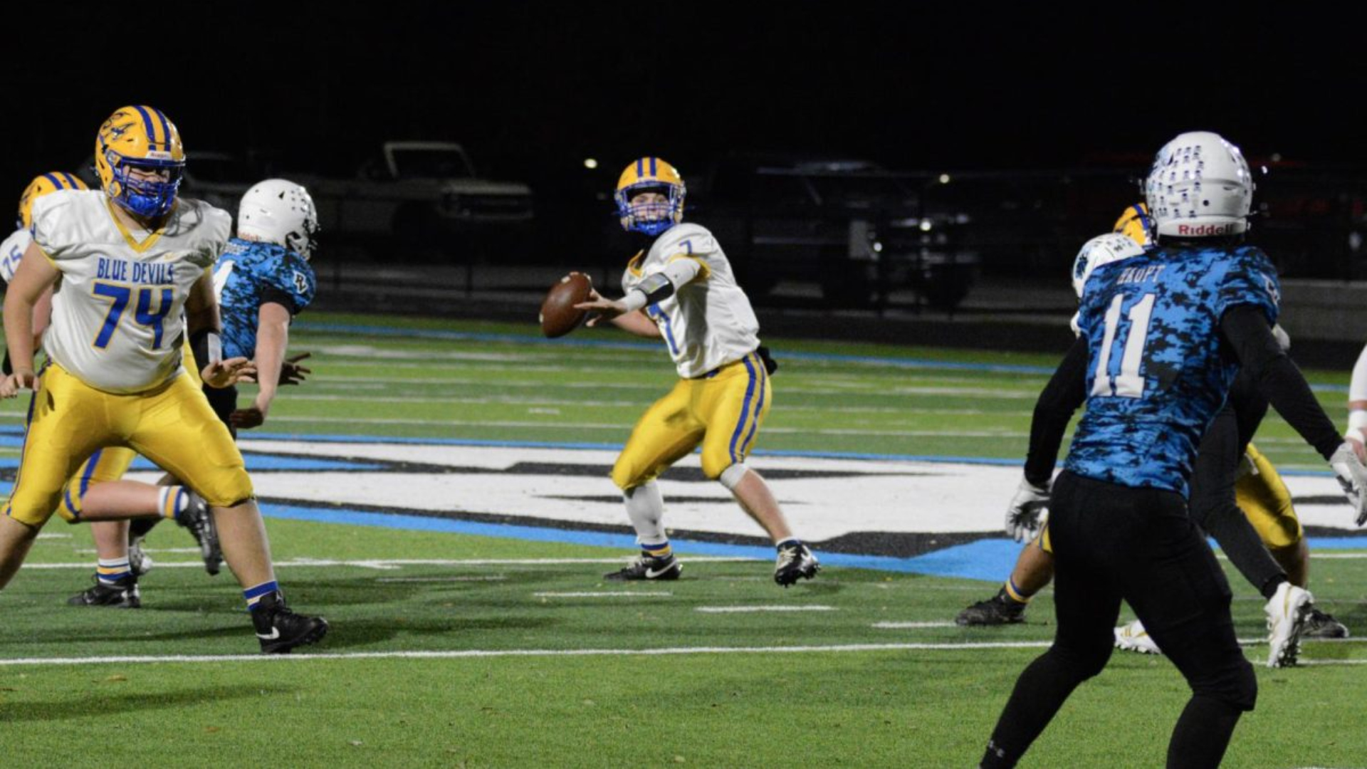 Photo Story: Blue Devil Football starts playoffs with a victory