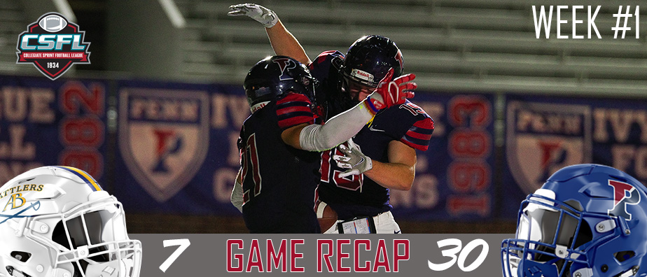 Week #1 Game Recap: Penn 30, Alderson Broaddus 7
