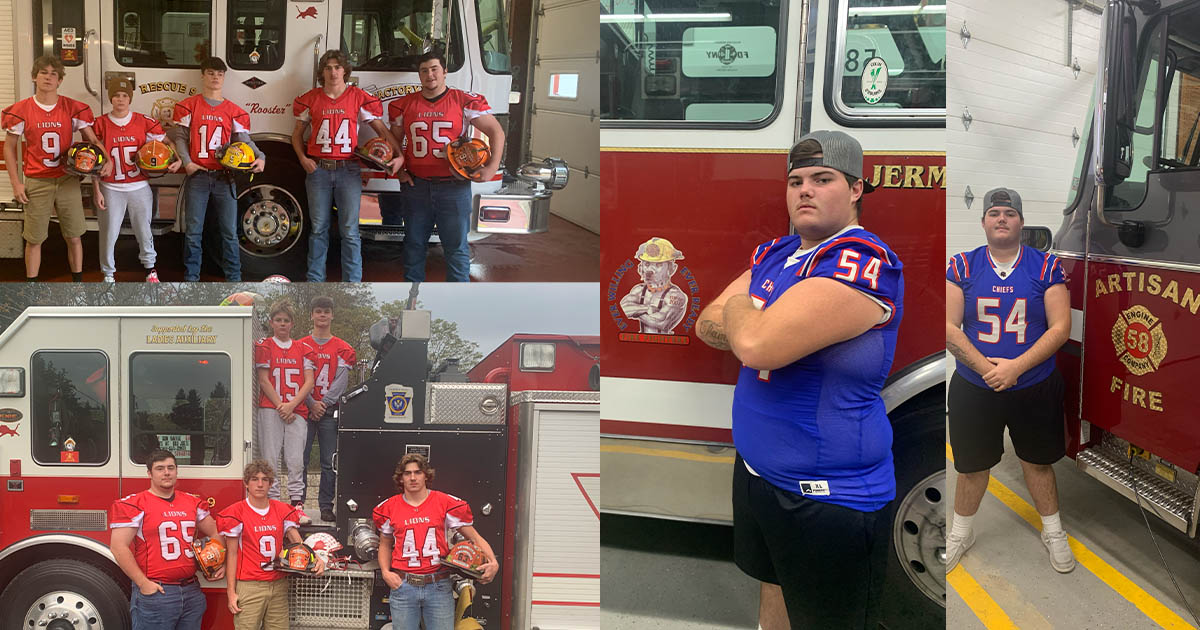 Heroes On and Off the Field: Football and Firefighting Unite at Lackawanna Trail and Lakeland High Schools