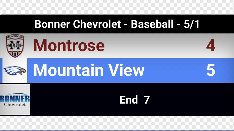 Bradford’s Sixth-Inning RBI Lifts Mountain View Past Montrose in Tight Battle