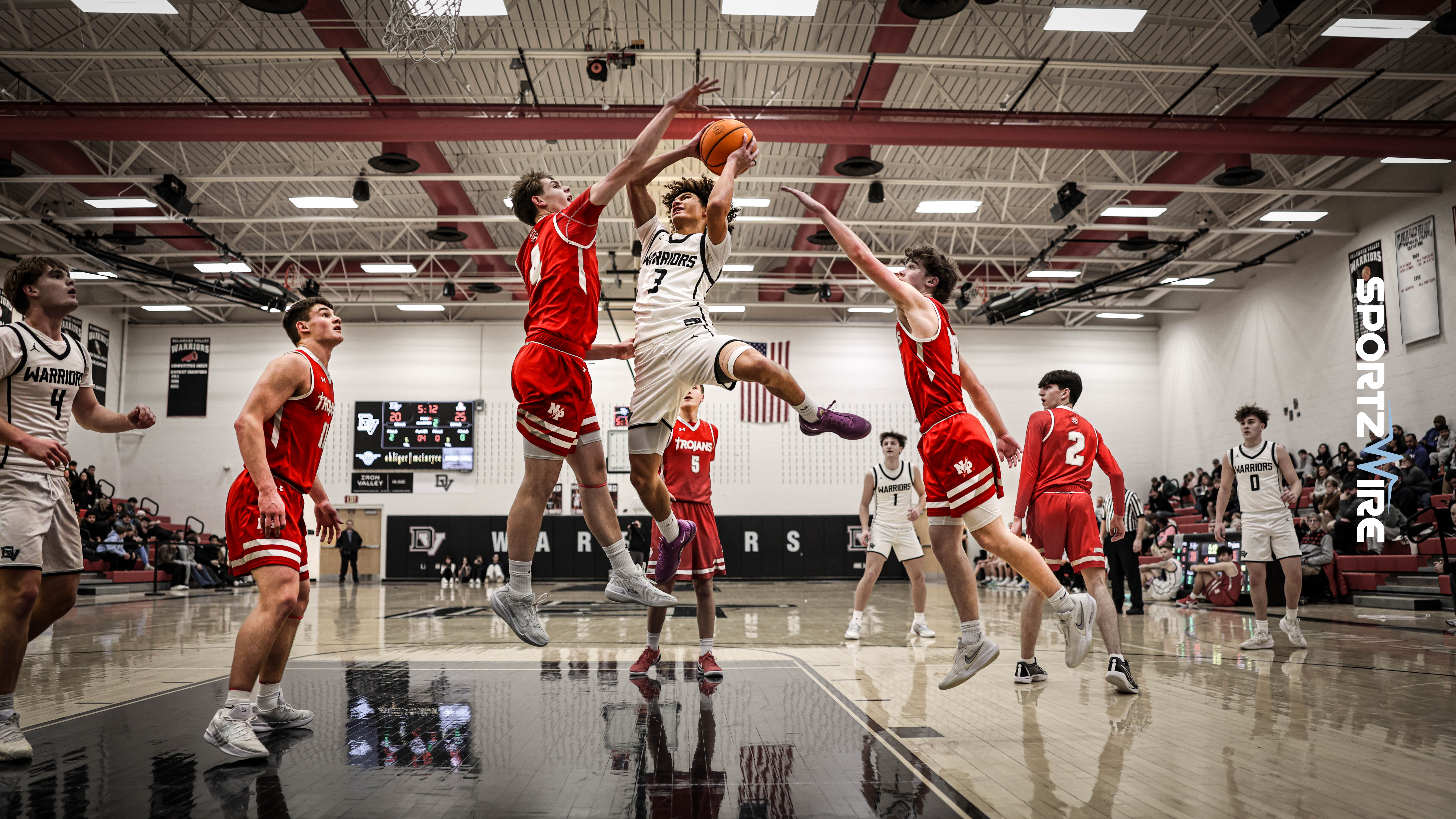 The Delaware Valley Warriors defeated the North Pocono Trojans 70 57 on Tuesday night at home