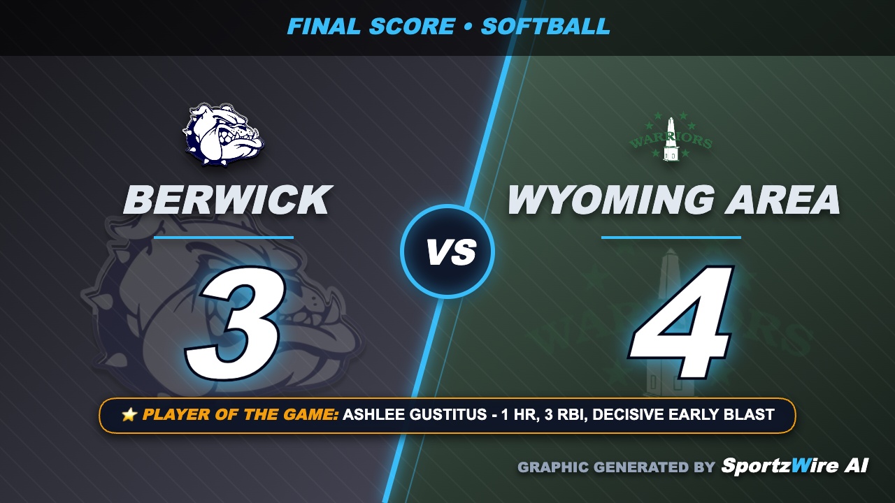 Gustitus Homer Lifts Wyoming Area Over Berwick Varsity in Nail-Biting Showdown