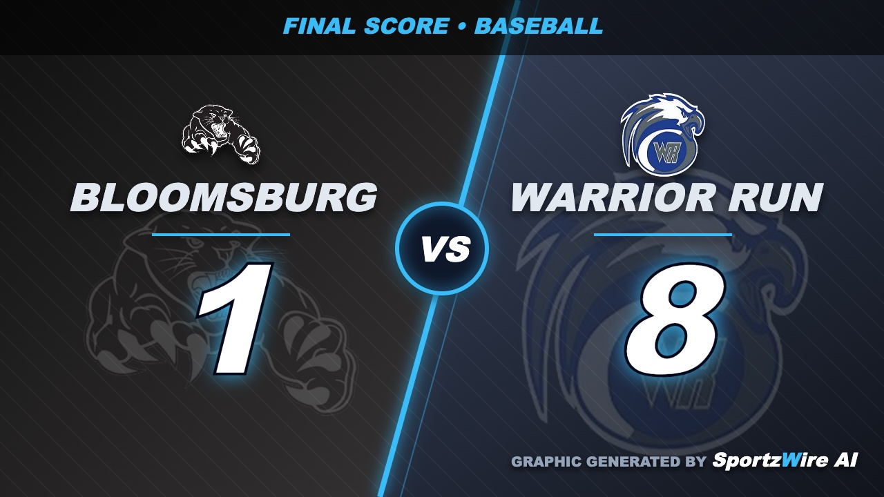 Baseball Action: Bloomsburg Falls to Warrior Run 8-1