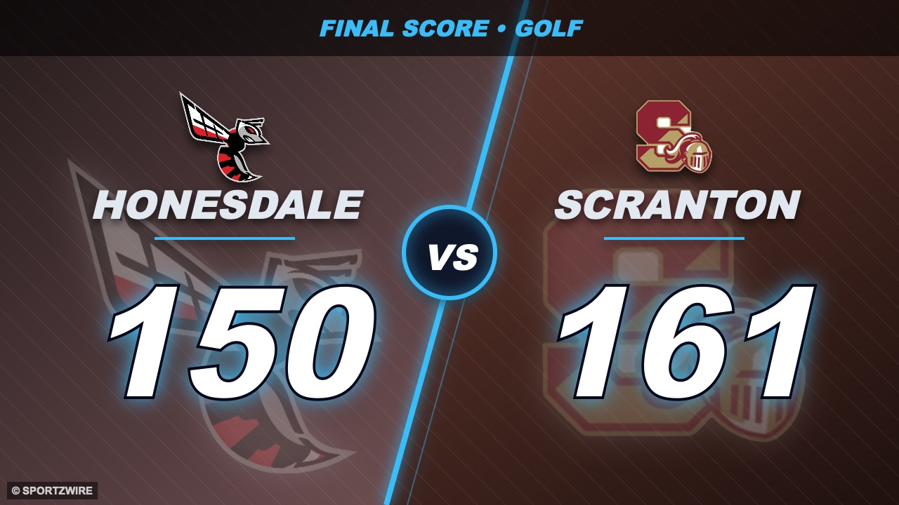 Honesdale defeated Scranton 150-161 in a Lackawanna League boys golf match at par-35 Pine Hills