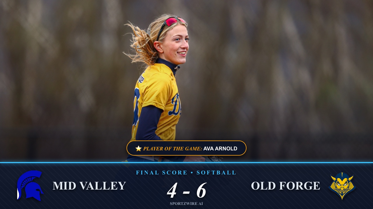 Arnold's Walk-Off Bomb Blasts Old Forge Past Mid Valley in Clutch Thriller