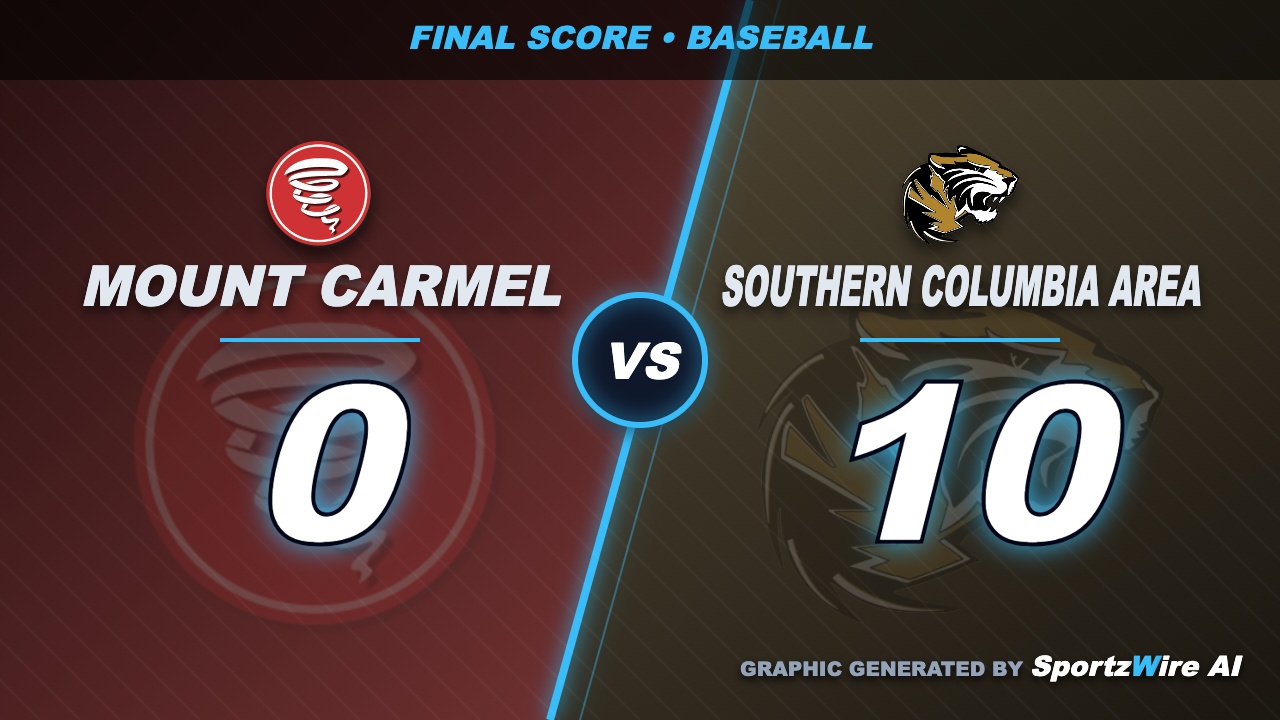 Southern over Mount Carmel 10-0 in Baseball Action