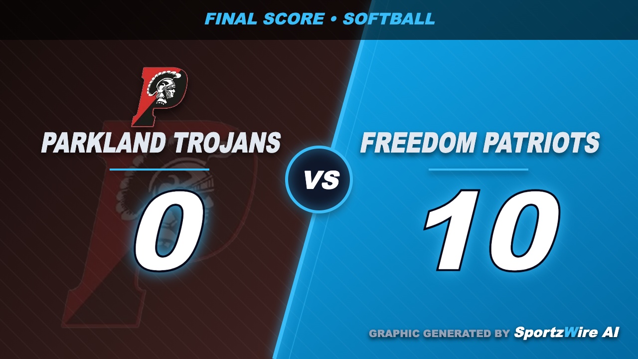 Freedom over Parkland 10-0 in Softball