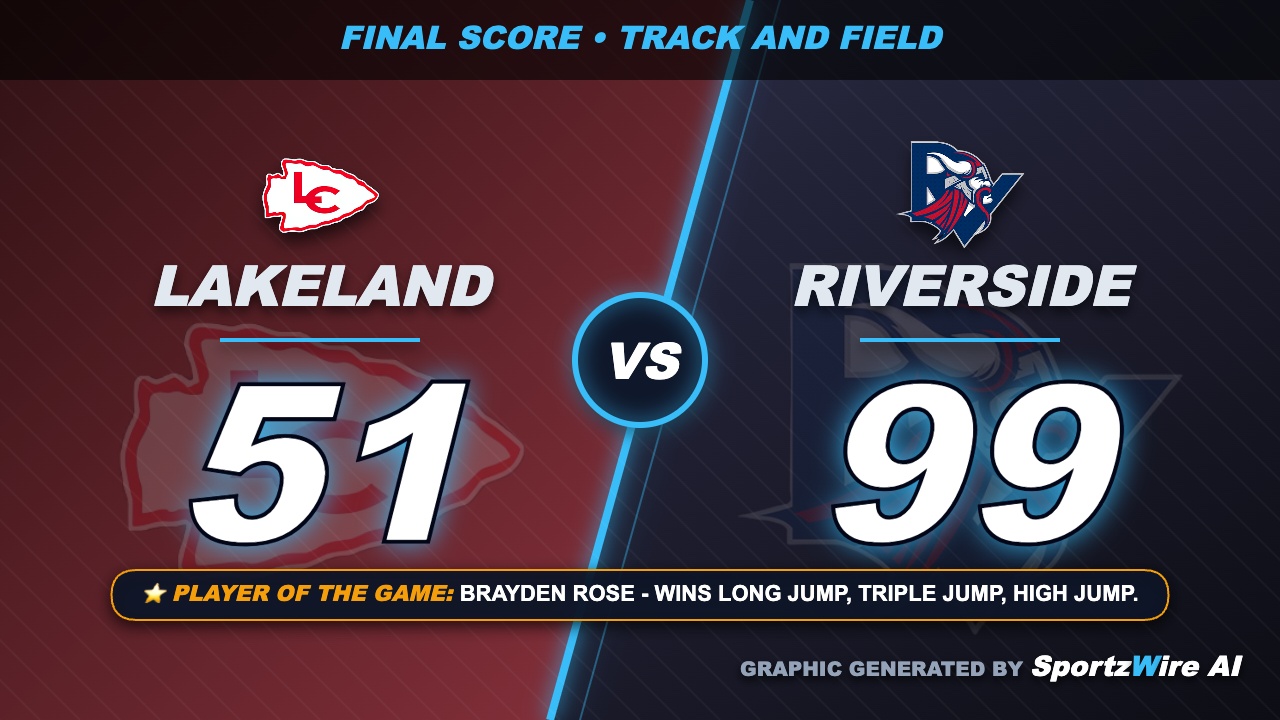 Rose's Hat Trick Highlights Riverside's Commanding Track Victory