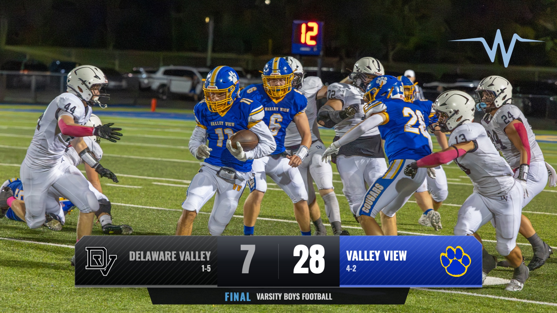 Valley View's Offense Breaks Out in the 2nd Quarter, Rolls Past Delaware Valley 28-7