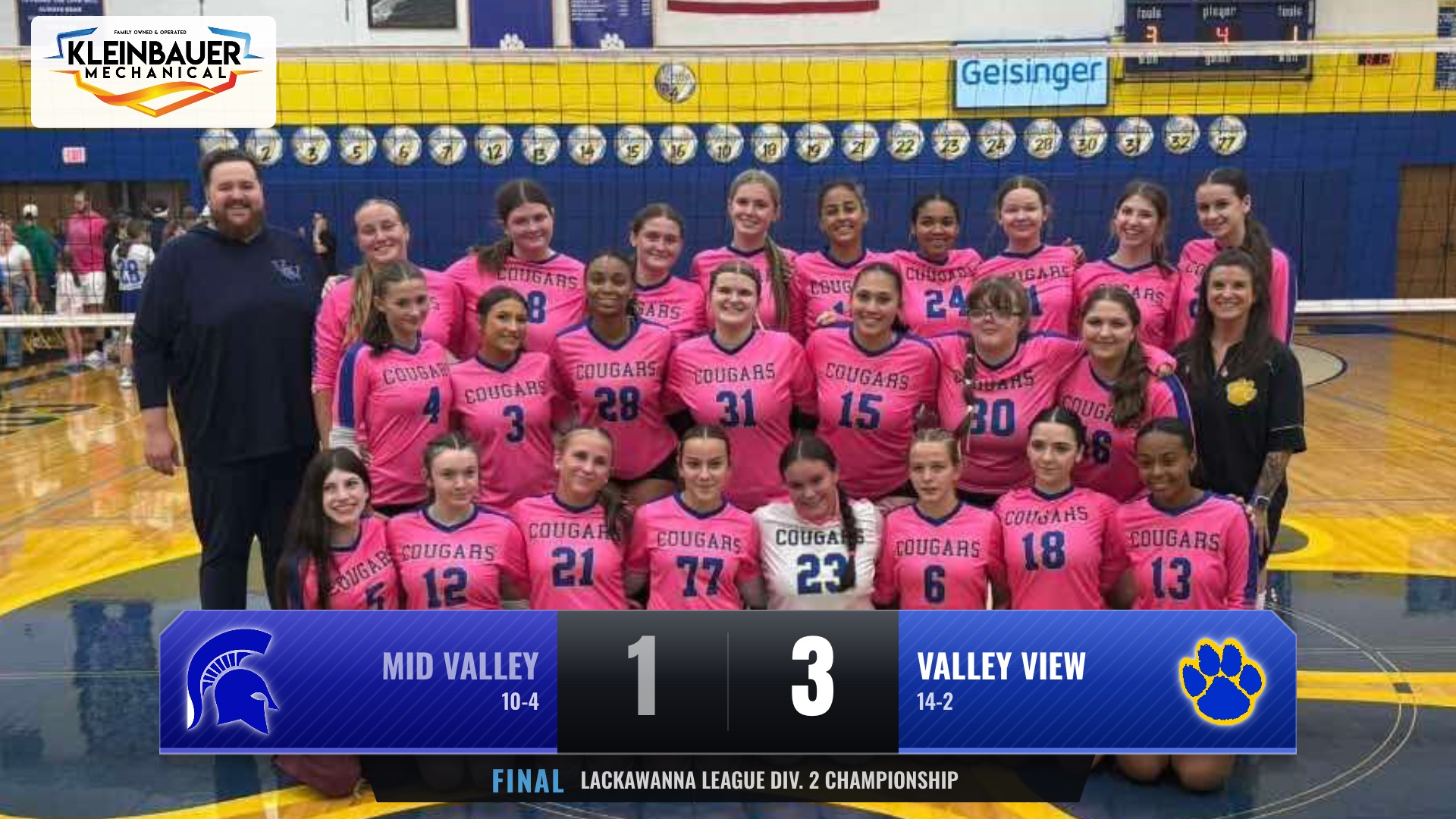 Valley View Secures Division II Title With Four-Set Win Over Mid Valley