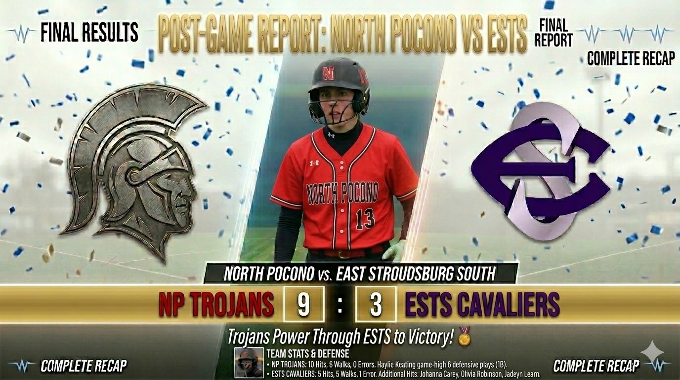Lady Trojans’ Bats Ignite Early in 9-3 Rout Over East Stroudsburg South