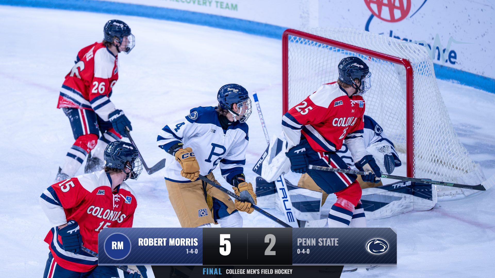Robert Morris Hockey Tops Penn State 5-2 at University Park