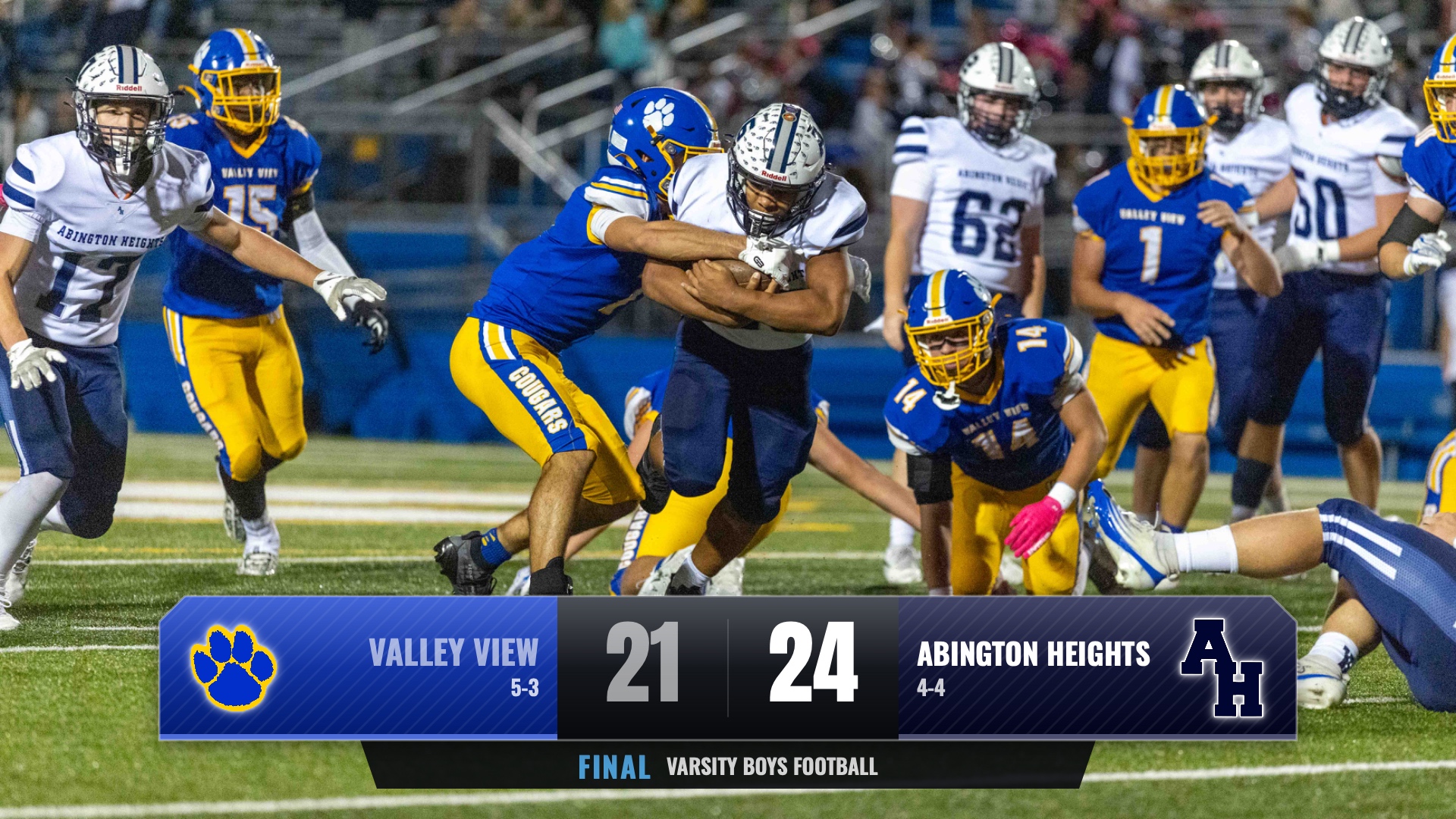 Abington Heights Football Outlasts Valley View in Back-and-Forth Battle